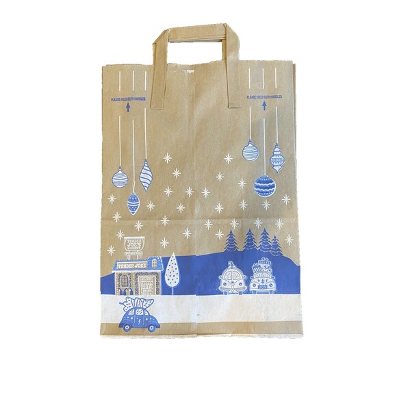 Trader Joe’s Paper Bag NEW Holiday Limited 2024 Set of 2 Crafts Wrap Free Ship - Picture 2 of 5